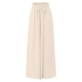 thumbnail image 5 of Flowy Pants for Women 2025 Elastic High Waist Drawstring Wide Leg Palazzo Pants with Pockets Casual Trousers, 5 of 6