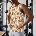 thumbnail image 5 of Lsque Cute Ice Cream Pattern Mens Tank Tops Muscle Athletic Quick Dry Sleeveless Workout Fitness T Shirts Beach Tank Top, Loose-fit Sleeveless Shirt for Men-Medium, 5 of 7