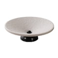 thumbnail image 2 of karymi Modern Pedestal Fruit Bowl Plate with Drainage System 9.8x3.0in Leaf Pattern Design Plastic for Countertop Table Kitchen Fresh Fruit Display and Storage Home Decor Room Decor, 2 of 6