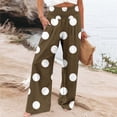 thumbnail image 2 of Sexlip Womens Polka Dot Print High Waist Loose Wide Leg Denim Pants Cute Trendy Casual Dating Outfit Yellow XL, 2 of 5
