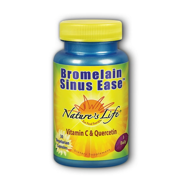 Nature's Life Bromelain Sinus Ease 1200mg With Vitamin C & Quercetin