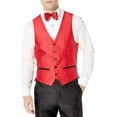 thumbnail image 3 of Adam Baker by Needle & Stitch Mens Tux-Shark 3-Piece Slim Fit Tuxedo Suit Set - Red - 52L, 3 of 6