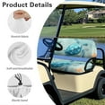 thumbnail image 6 of Yuyamidu Blue Sea Turtle Golf Cart Bench Seat Cover Backrest Cover for Club Car Fashion Golf Cart Accessories Campass Golf Cart Seat Cover Golf Gifts for Men Women, 6 of 7
