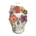 thumbnail image 3 of Gango Home Decor Contemporary Floral Skull I & II by Wild Apple Portfolio (Ready to Hang); Two 12x12in Black Framed Prints, 3 of 5