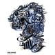 thumbnail image 4 of Tatuaje Sternum Stick 2pcs Animal Desmontable Desechable Impermeable para La Piel Del Cuerpo, 4 of 9