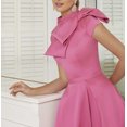 thumbnail image 3 of Vestido de fiesta para madre de novia, traje de talla grande, color rosa caramelo, lazo, 3 of 5