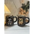thumbnail image 3 of Hometravel Handmade Tree Hole Mug, Raccoon and Owl Design Ceramic Coffee Cup, Unique Animal Theme Drinking Mug for Home, Office, Kitchen Use, 3 of 6