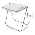 thumbnail image 2 of White Acrylic White Folding TV Tray Table, Modern Square Side Table, Small Folding Desk, Coffee Table for Small Spaces, No Assembly Required, 2 of 23