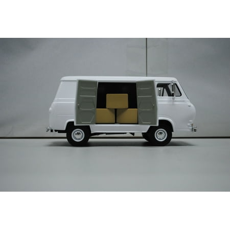 1963 1960s Ford Econoline Working Van White With Boxes 125