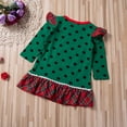 thumbnail image 6 of Douhoow Toddler Girl Christmas Dress Long Sleeve Knee Length Dots Dress, 6 of 8
