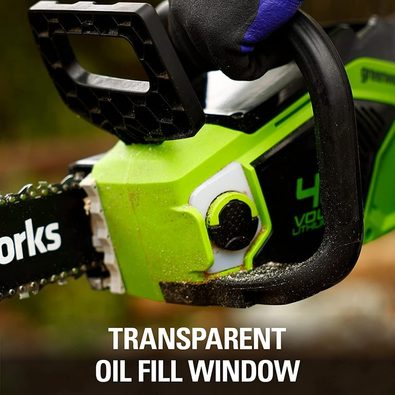 Greenworks 14-Inch 40V Cordless Chainsaw, Battery Not Included