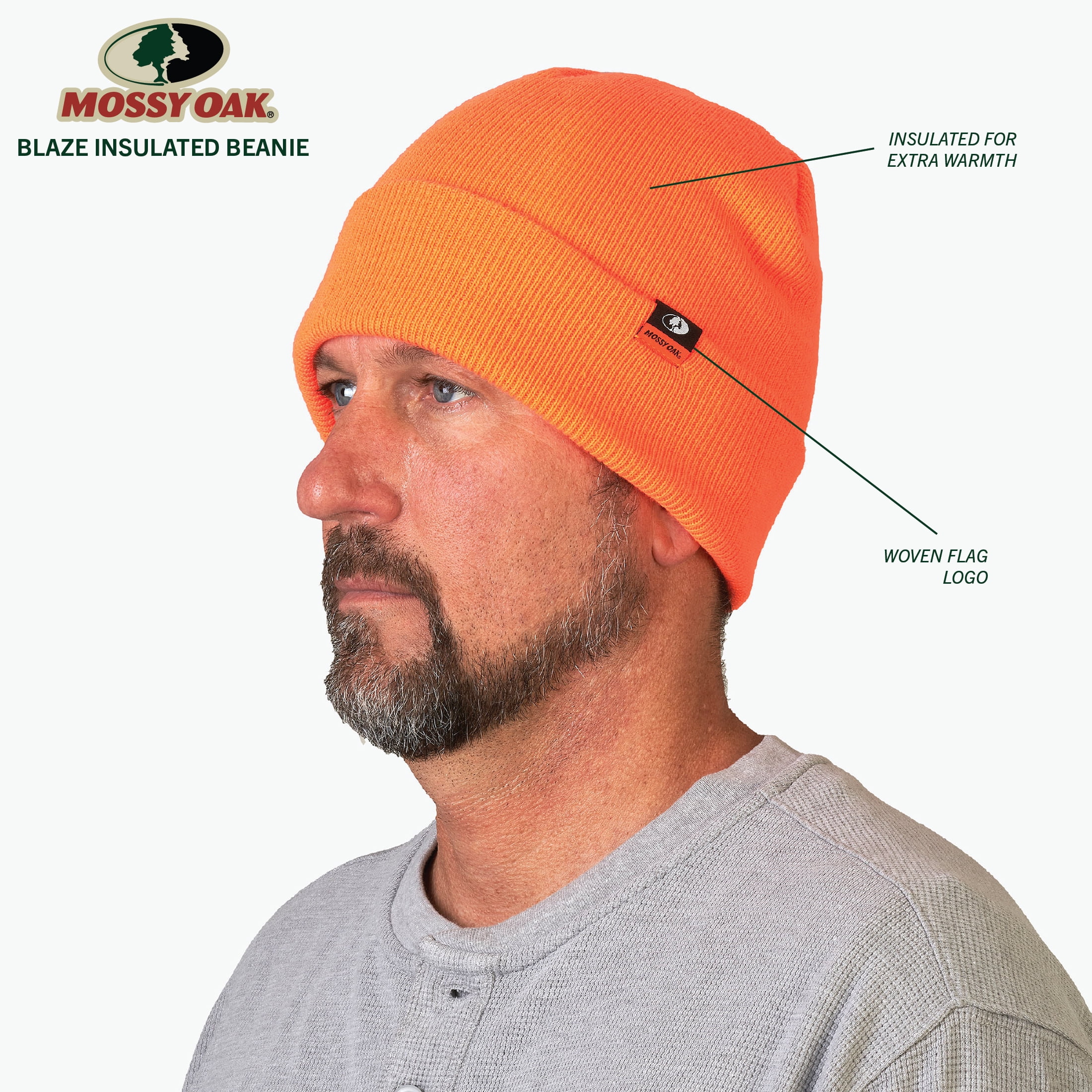 2 pack) Mossy Oak Blaze Orange Insulated Beanie - Walmart.com