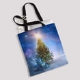 thumbnail image 2 of PKQWTM Christmas Tree Gifts Snowy Landscape Fir Trees Canvas Shoulder Bags Handbags Tote Bags Shopping Bag, 2 of 2