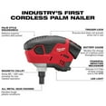 thumbnail image 3 of MILWAUKEE M12 2458-21 Cordless Lithium-Ion Palm Nailer Kit, 3 of 5