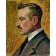 thumbnail image 3 of Alfred William Finch 20x24 Black Modern Framed Museum Art Print Titled - Portrait of Artist Magnus Enckell (1915), 3 of 5