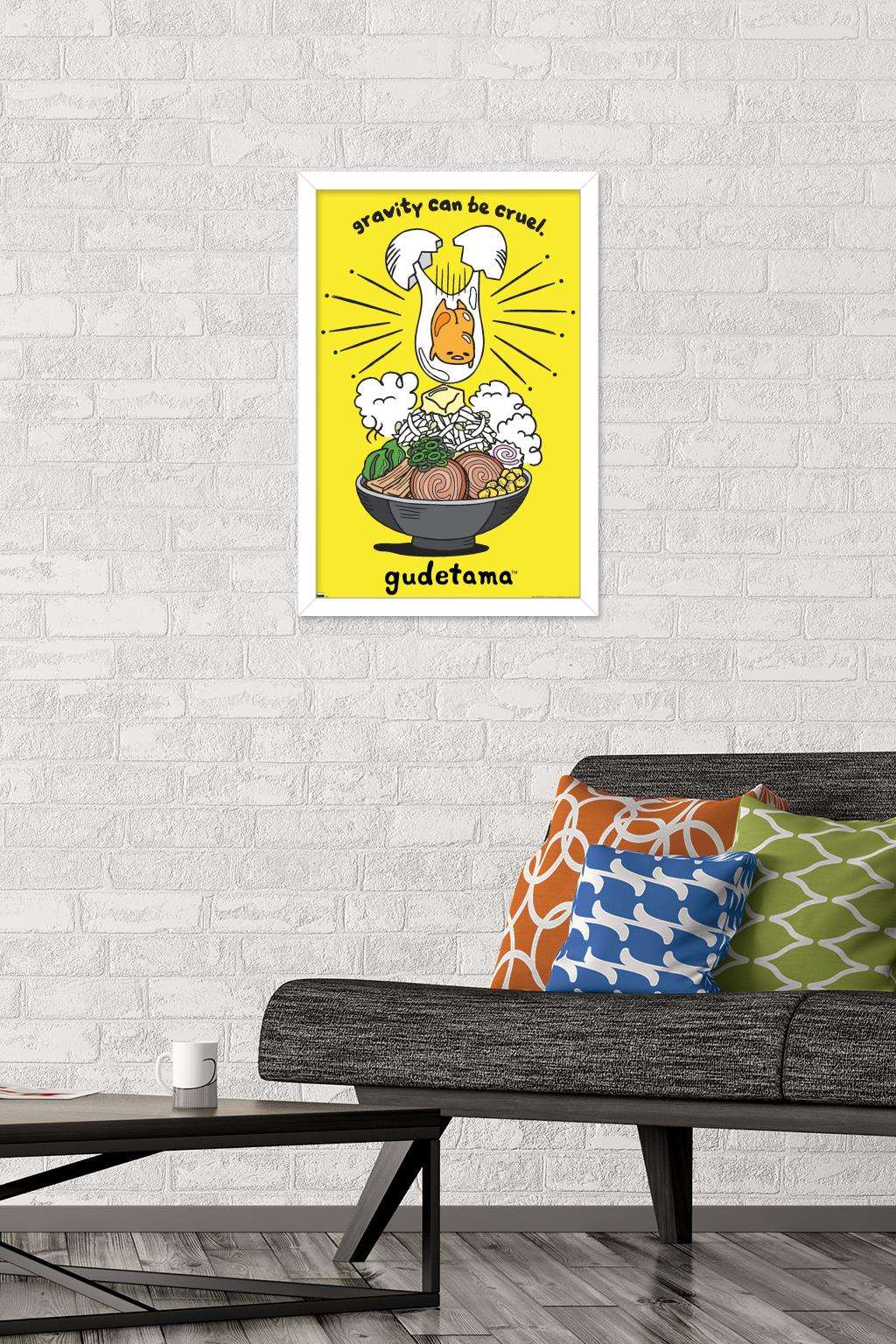Gudetama - GraVity Wall Poster, 14.725" x 22.375", Framed