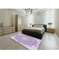 thumbnail image 4 of Ahgly Company Indoor Square Patterned Rich Lilac Purple Area Rugs, 7' Square, 4 of 6