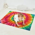 thumbnail image 2 of Colorful Rainbow Tie Dye Spiral Pattern Blanket,Comfortable Soft Flannel Throw Blanket,All Season,Warm Lightweight Blankets for Sofa Bed Couch Living Room Chair,30"x40", 2 of 4
