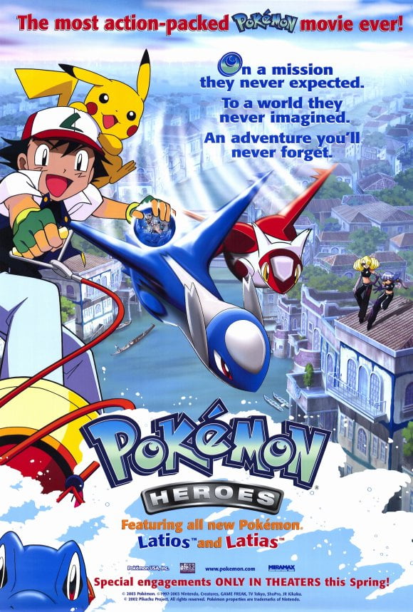 Pokemon Heroes (2003) 27x40 Movie Poster