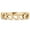 Gold, variant on Heart Half Eternity Ring for Women Anniversary Gold over Stainless Steel Wedding Band by Ginger Lyne