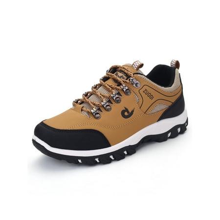 

Colisha Men Sneakers Lace Up Walking Shoe Non-slip Hiking Shoes Outdoor Comfort Trainers Low Top Sport Sneaker Yellow 11