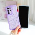 thumbnail image 3 of Compatible with Samsung Galaxy S23,Cute Kawaii Bling Sparkle Glitter Frame Shape Soft Silicone Shockproof Protective Phone Case Cover for Women Girls Purple, 3 of 9