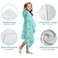 thumbnail image 7 of LightBlue Cartoon Dinosaurs VariedShapes Pattern Hooded Bath Towel，50"x30" for Ages 3 To 12 Kids, Quick Dry Lightweight Soft Microfiber Hood Beach Towel Cover Up for Kids, 7 of 7