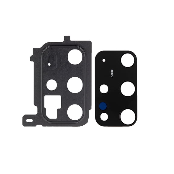 Replacement Rear Camera Glass Lens With Cover Bezel Ring For Samsung Galaxy S20  Plus 5G - Cosmic Black