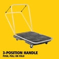 thumbnail image 4 of Triple Trolley with Straight Handle, Utility Duty with 3 In Casters, Black, 4 of 7