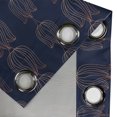 thumbnail image 4 of Ambesonne Floral Grommet Curtain, Flower Silhouette Pattern, 50"x108", Dark Sky Blue Dark Yellow, 4 of 5