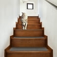 thumbnail image 2 of Set of 15 Skid-Resistant Carpet Stair Treads - Gray - 9 Inches X 36 Inches, 2 of 6