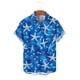 thumbnail image 5 of Ceisia Men's Relaxed Fit Deep Blue 3D Starfish & Bubble Print Hawaiian Shirt Short Sleeve Summer Beach Casual Button Down Shirt (S-5XL) Gifts, 5 of 6
