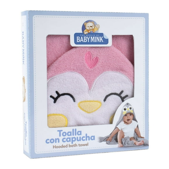 Toalla Baby Mink con Capucha Diseño de Peces Azul
