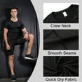 thumbnail image 3 of LNFINTDO 3 Pack Men's Compression Shirts for Running Workout Athletic Exercise Quick Dry, 3 of 5