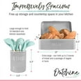 thumbnail image 6 of OUTSHINE Vintage Metal Bread Box & Kitchen Utensil Holder Set, Gray | Large Bread Box w/ Swing Up Lid | Farmhouse Bread Box & Utensil Holder for Countertop | Kitchen Decor | Housewarming Gift, 6 of 8