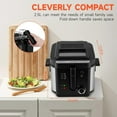 thumbnail image 6 of Deep Fryer with Basket, 1500W Electric Deep Fryer, Temperature Control, Removable Lid, 2.5L/1.5L Non-Stick Inner Pot, Easy to Clean Cooker Springtok Cooking Food, 6 of 24