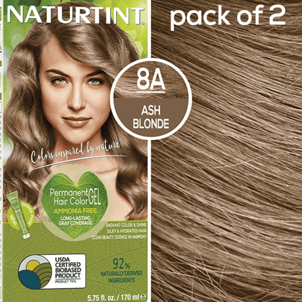 Naturtint Permanent Hair Color 8A Ash Blonde - Pack of 2 - Walmart.com