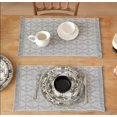 thumbnail image 3 of Fennco Styles Modern Diamond Woven Placemats 12" W x 19" L, Set of 4 - Grey Geometric Fringe Table Mats for Dining Room, Banquets, Family Gatherings, and Holidays, 3 of 6
