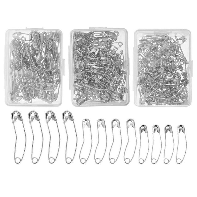 Bulk Safety Pins Stainless Steel Curved Pin for Sewing Crafts Jewelry Making Diy Projects Silver 28Mm 100Pcs
