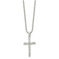thumbnail image 3 of Chisel Stainless Steel Polished Crucifix Pendant on a 20 inch Ball Chain Necklace, 3 of 5