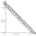 thumbnail image 2 of 925 Sterling Silver Rhodium Plated 3.2mm Beveled Curb Chain Necklace 24 Inch Chain Necklace for Women and Men, 2 of 2