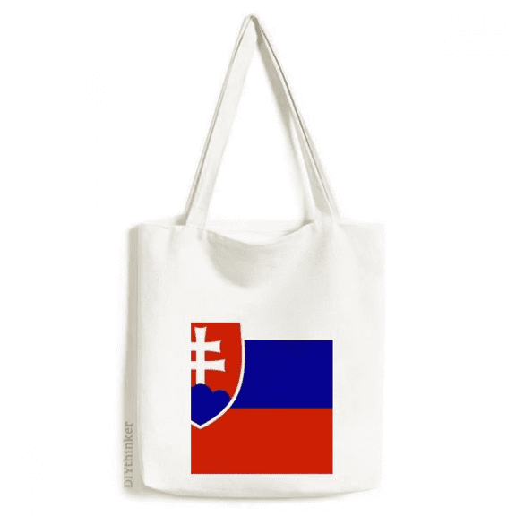 slovakia national flag eu country tote canvas bag shopping satchel casual handbag