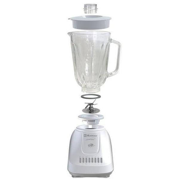 Koblenz RA53810 1.5-Liter Kitchen Magic Collection 10 Speed & 2 Pulses Glass Jar Blender, White & Gray