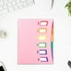 thumbnail image 1 of Carpeta organizadora de archivos tipo acordeón de 6 cuadrículas | Portadocumentos de plástico A4 con cierre de hebilla elástica | Colores del arcoíris: negro, azul, rosa, blanco y rosa fuerte |, 1 of 6