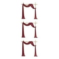 thumbnail image 2 of Ruiboury Wedding Arch Drapes Add Romantic Atmosphere With Wide Application Wedding Arch Draping Fabric Polyester Wedding Valance Winered 3Set, 2 of 6