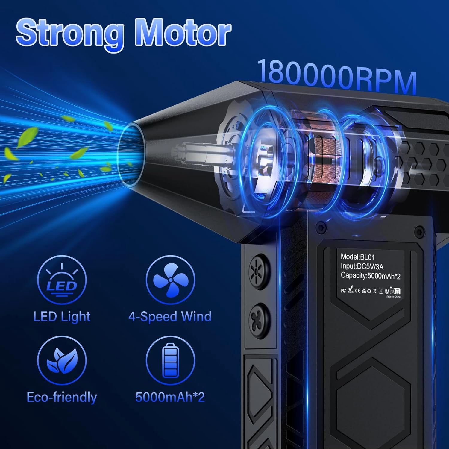 Compressed Air Duster,Dust Cleaner for Car,Computer,Keyboard,Camera,Desk,Laptop,Mini Electric Blower for Yoga Ball,Balloon,Air Bed.