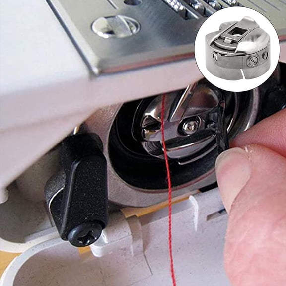 Luxshiny 4pcs Sewing Accessories Case Metal Silver For and Straight Stitch