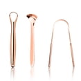 thumbnail image 1 of Vogacara Raspadores de lengua de acero inoxidable de 3 piezas con estuche de viaje Herramientas de eliminación de mal aliento Kit de mujeres Cuidado de Type5 NO5 Vogacara CE001387-02, 1 of 6