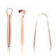 thumbnail image 2 of Raspadores de lengua de acero inoxidable con estuche de viaje, herramientas para eliminar el mal aliento, reutilizables, cuidado de la salud diario, oro, 3 piezas Sweethay CE001387-02, 2 of 7