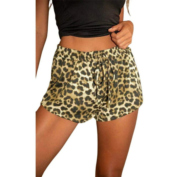 Women Oversized Leopard High Waist Beach Shorts Fashion Summer Sleep Shorts  Casual Pajams Short Pants - Walmart.com